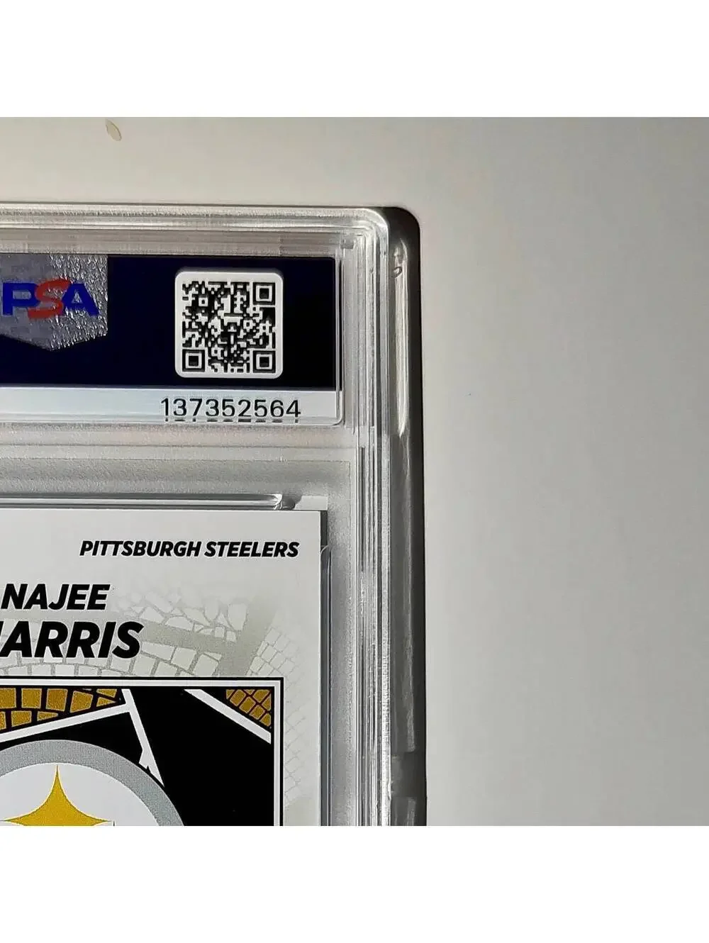 Najee Harris 2024 Panini Sticker Collection 260/349 #13 Blue Foil PSA 8 NM-MT